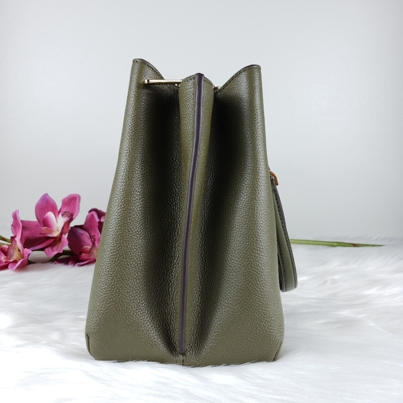 NWT Michael Kors LG Teagen satchel duffle green MK - Picture 5 of 10